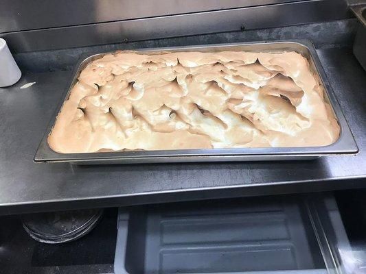 Home made banana pudding, with meringue