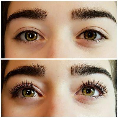 These lashes are all her's!! She just needed a lash lift!!