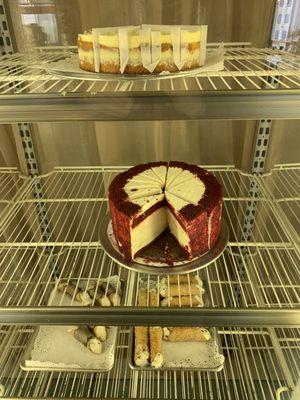 One (of 3) bays of the dessert cabinet at Little Italy.