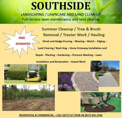 Southside Landscaping Lawn Care & Land Clean Up