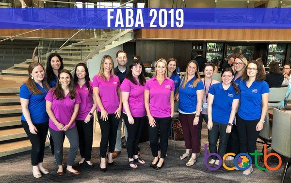 Our certified staff at FABA 2019!