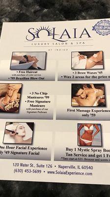 What amazing promotions to this 5 star Spa.. The Aesthetician Christy and Massage Therapist Mary were amazing. .