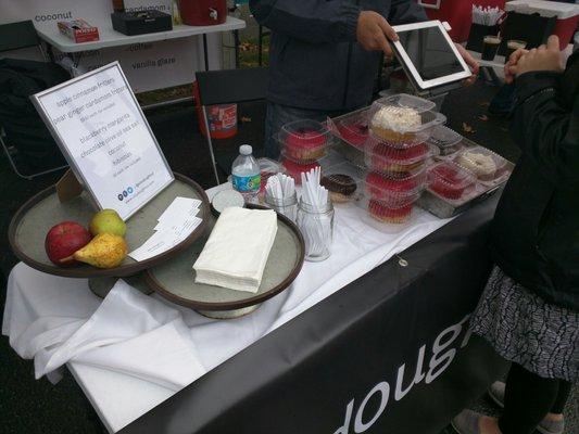 We did a poo poo platter..... Choc olive oil sea salt, both fritters and OF COURSE coconut!