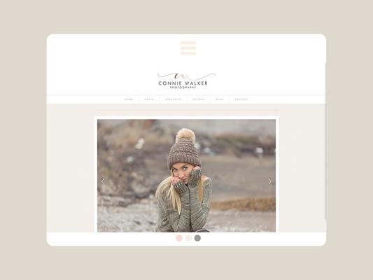 ProPhoto website designed for photographer Connie Walker Photography © Hustle Like A Boss Design: www.hustlelikeaboss.design