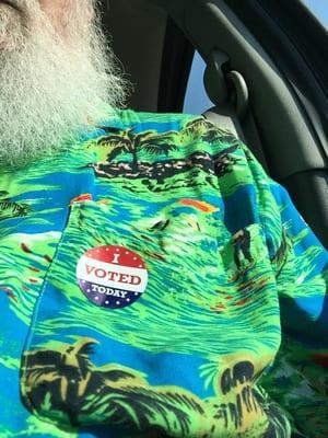 well its official, i voted wearing it proudly on my chest!