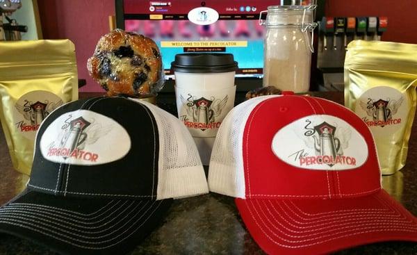 Here's just a few items available in our retail section. 2 oz.-8 oz. Bags, Muffins, Homemade Chai Tea, and Trucker Hats just to name a few.