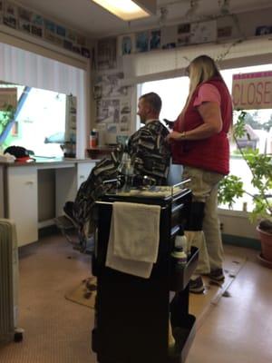 Getting a hair cut