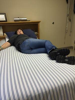 My bff Kelly at the sleep center