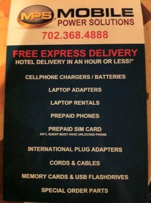 Great Business to know about if you're in Las Vegas and need a charger!