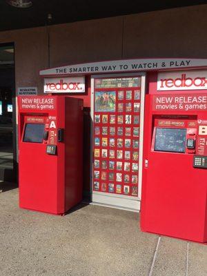 Redbox DVD Kiosks A & B outside Lucky.