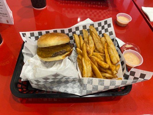 BBQ Burger and large fries