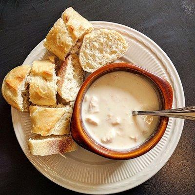 Chicken Velvet Soup made in house.
