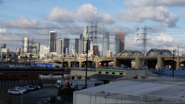Just another day at the office. Rooftop view of downtown LA