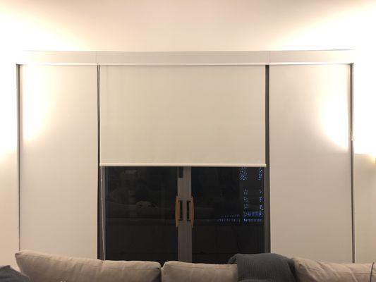 Opaque blinds - living area.