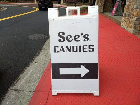 Look for this sign in front of the store.