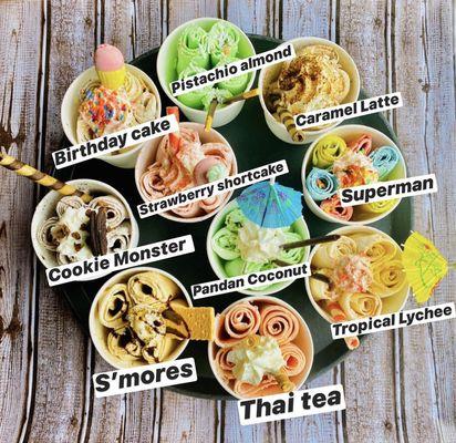 Rolled Ice Cream Flavors