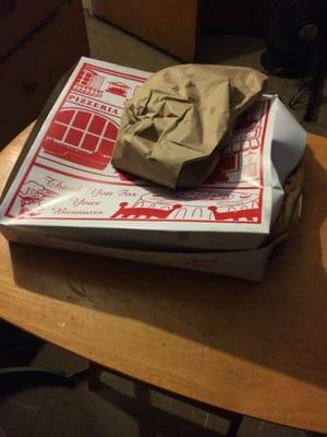 Delivered... Cold, and without toppings...