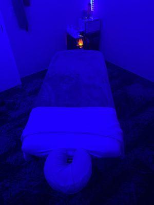 The relaxing massage room