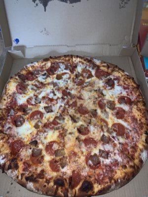 Pepperoni and Sausage Pizza