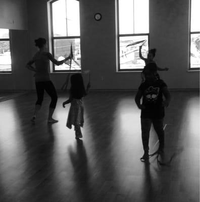 Dance class in progress!