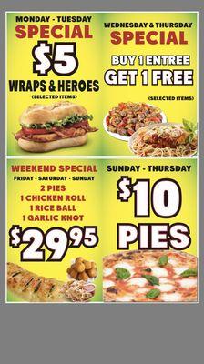 Specials call in to order 908-232-3036