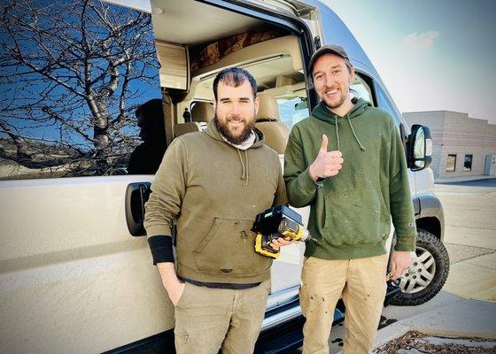 Van Life professional builders and adventurers John and Ryan