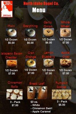 Bagel Menu