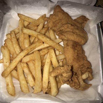 6 piece Catfish with Fries