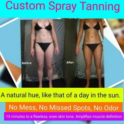 Custom Spray Tanning. A brilliant alternative to even out skin tone.