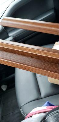 Wood grain wrap over mdx trim board.