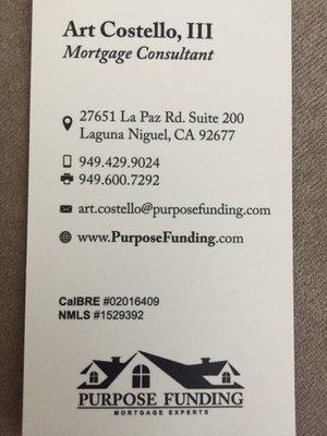 Art Costello, III - Purpose Funding Mortgage Experts