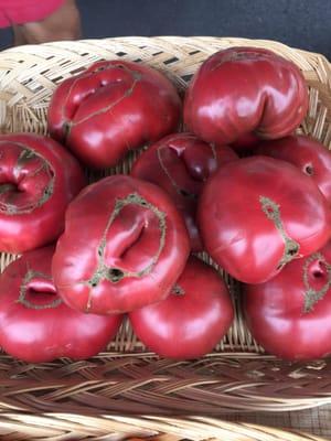 Cherokee purple heirloom tomatoes