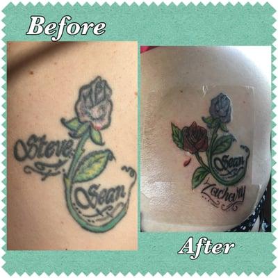 Awesome cover up job! Super stoked, can't wait for my next!