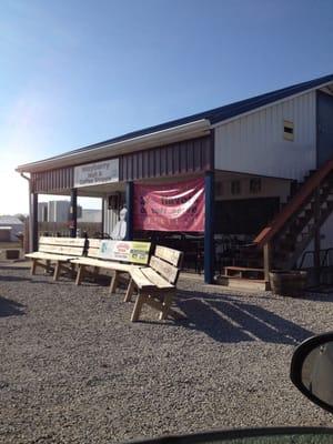 Outdoor seating, ideal summer ice cream shop.