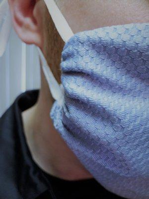 We wear hygienic masks.