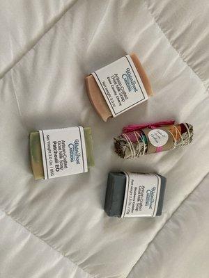 Goat milk soap and smudge stick