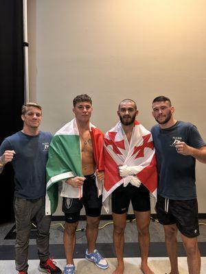 Cornering future champions Joey Milano and Nika Kikvidze