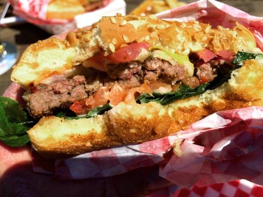 Cheeseburger, with pepper jack. Yes, it's as good as it looks.