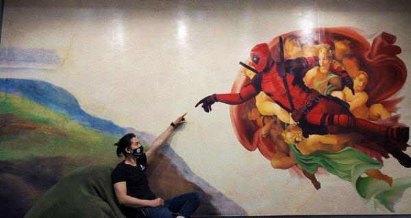 Sidekick Central's selfie wall art.