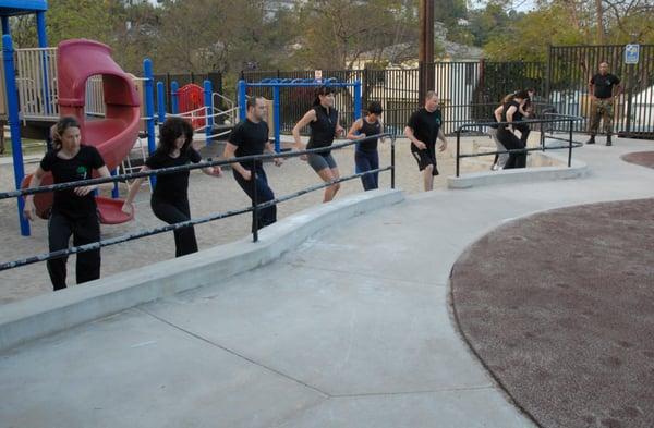 Basic Training Fitness L.A in full " CARDIO " mode