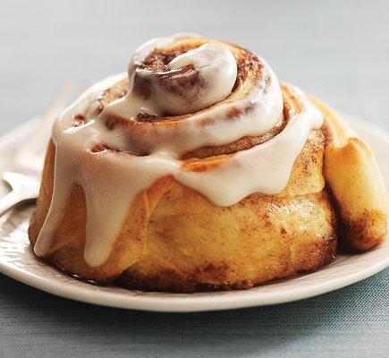 Warm and luscious cinnamon roll
