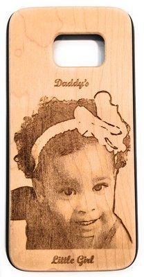 Samsung S7 Wooden Case Photo Engraving www.everythingwood.store