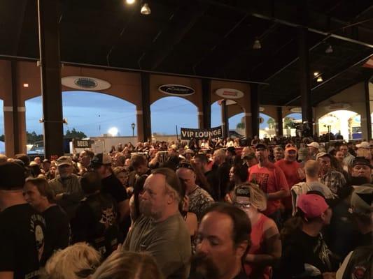 Taken from near the front of the arena an hour before show started. That would be the tiny VIP section in the background.