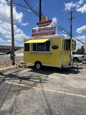 Bright yellow trailer