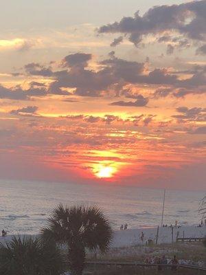 Sunset from the balcony.