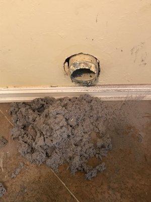 WOW, Is your dryer vent this clogged? Did you know this greatly increases your risk for fire? Call today!