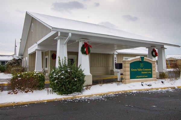 Outdoors with decorations