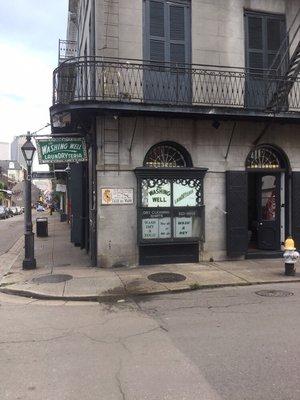 Here is the photo at the corner of Bourbon Street and Dumaine.