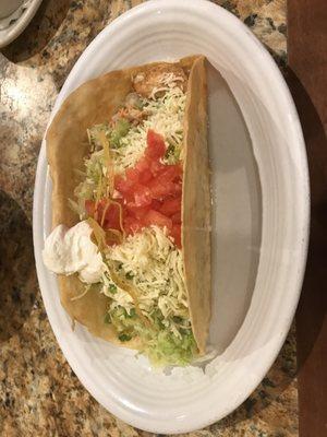 You can see the liquid seeping out of the taco shell from the moment it was brought to the table.