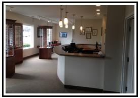 Front desk and reception area